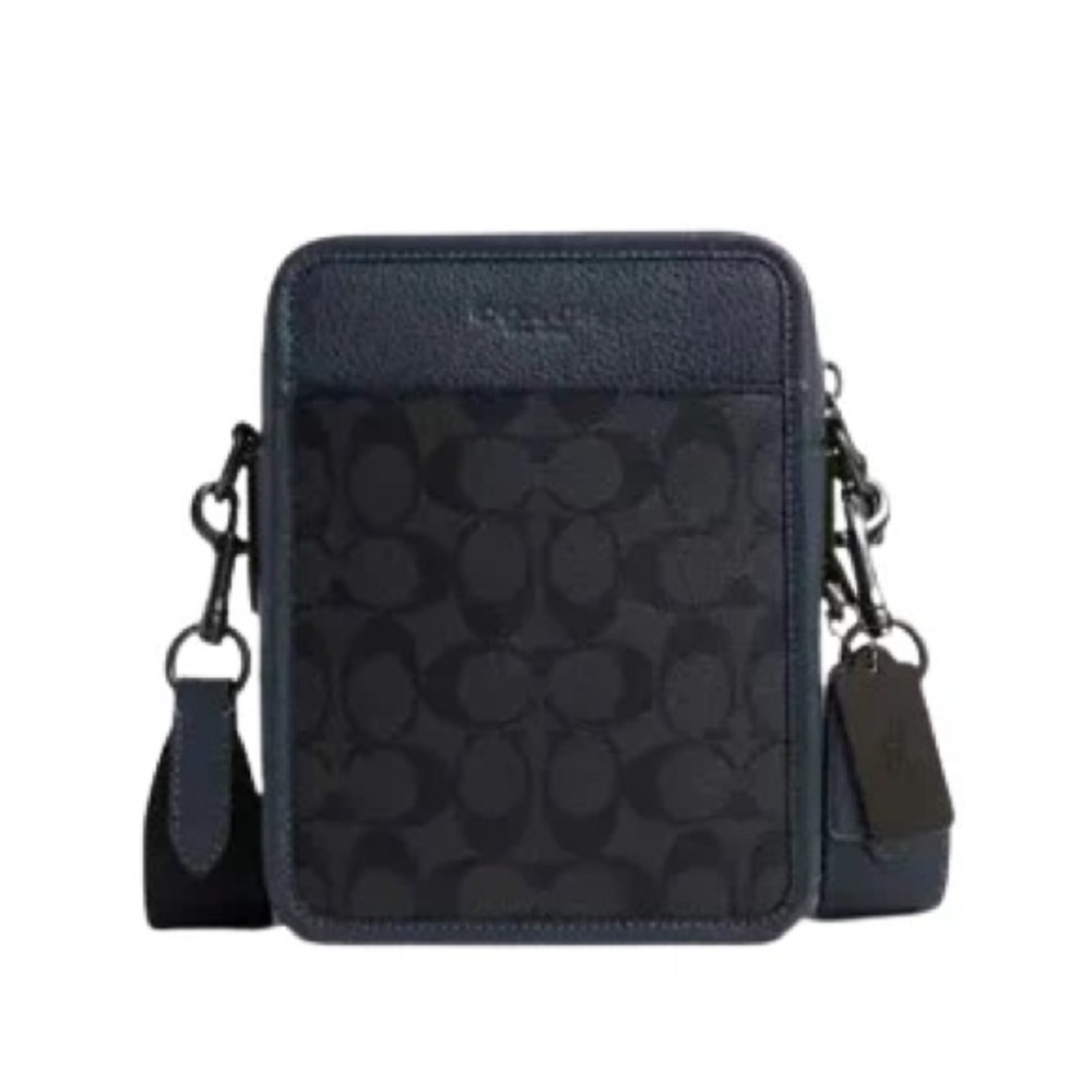 Coach Black and Gray Signature Messenger Bag